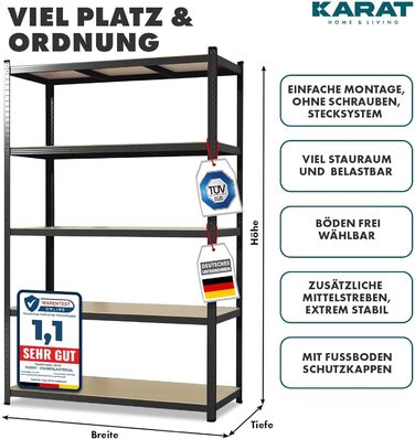 KARAT Heavy-Duty Shelving Unit, 2-Piece Set