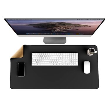 CSL Килимок для миші XXL для столу з екошкіри та корку 800x400 мм – чорний