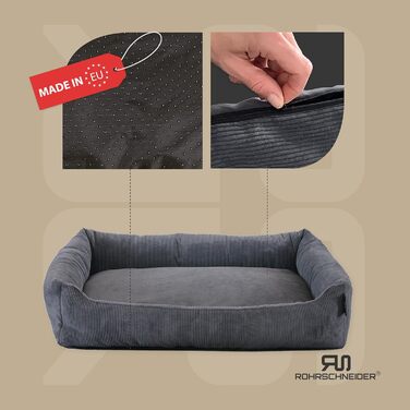 Кігтеточка-ліжко для котів Rohrschneider з ігровим м'ячиком (антрацит, кордур)