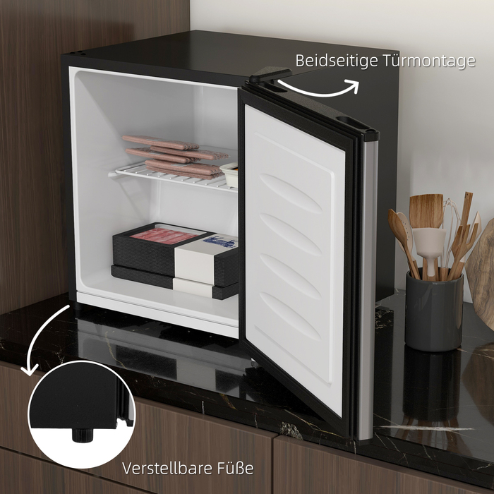 HOMCOM Mini Freezer, 35L Capacity, -14 to -24°C (-10 to -4°F), 5 Temperature Settings, 18.5 x 17.4 x 19.2 inches, Silver