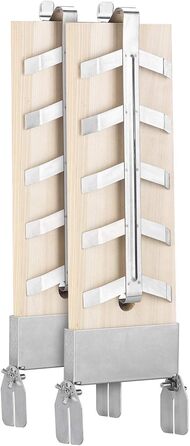 Набір кедрових дощок для запікання лосося Rosenstein & Söhne з нахильними тримачами з нержавіючої сталі, 4 шт.