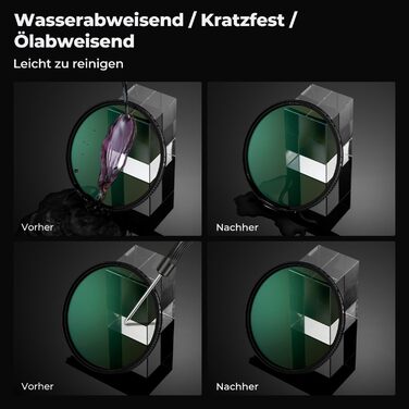 Поляризаційний фільтр K&F Concept 82mm CPL HD з багатошаровим покриттям Nano-Xcel (з кришкою об'єктива)