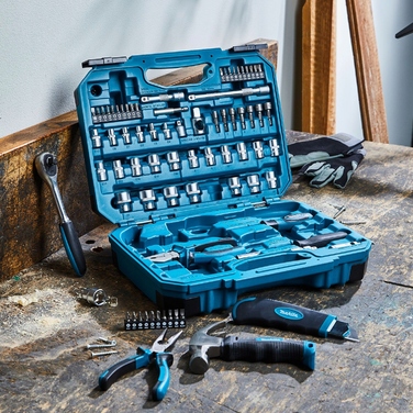 Набір інструментів та торцевих ключів Makita, 76 елементів, E-10899