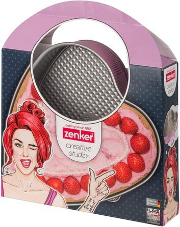 Форма для випічки Zenker Herzspringform серцем, рожева, з антипригарним покриттям, 1 шт.