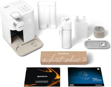 Nespresso De'Longhi EN640.W Gran Lattissima Coffee Capsule Machine with Automatic Milk System, 19 Bar Pressure, 1400W, White