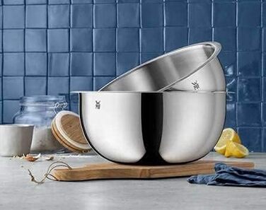 WMF Function Bowls Mixing Bowl Set, 2-piece, Ø 22 and 24 cm, Cromargan Stainless Steel, multifunctional as mixing bowl, salad bowl, serving bowl, stackable
