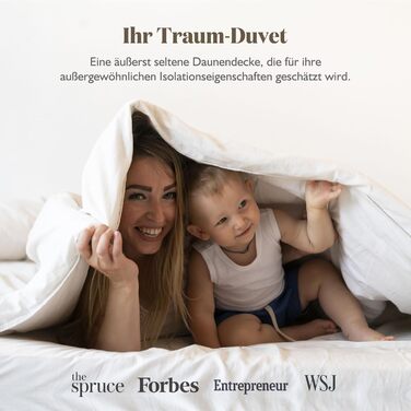BPC Luxurious Goose Down Duvet 155x220, Lightweight Summer Duvet with Down, Extremely Soft, Fluffy Feather and Down Filling, Öko-Tex and RDS Certified Down Duvet 155x220 cm