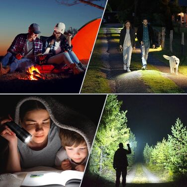 Ліхтар тактичний LED Cinlinso 1000000 Люмен, USB-C, 7 режимів, Zoom, IPX6, для кемпінгу та надзвичайних ситуацій