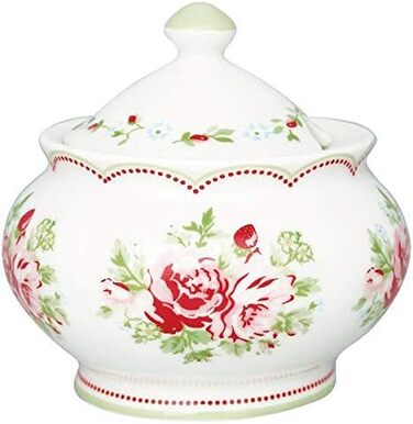 GreenGate - Sugar Bowl - Sugar Jar - Stoneware - Mary - 200 ml