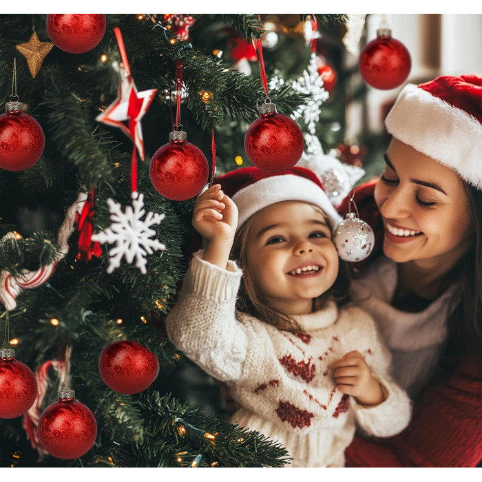 Скляні кулі для прикраси ялинки Hengsong, 24 шт., чорні та золоті, 6 см. Ідеальні для різдвяного декору