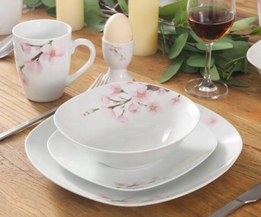 Обідній сервіз VEWEET ANNIE, порцеляновий набір на 12 осіб, 100 предметів