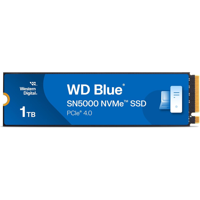 SSD накопичувач Western Digital WD Blue SN5000 1 TB NVMe PCIe Gen4 - внутрішній, до 5150 МБ/с, 600 TBW
