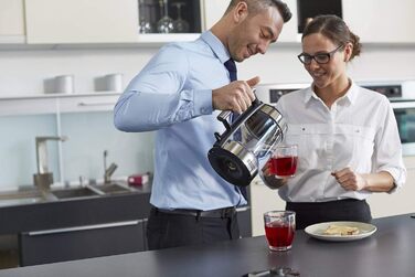 Електричний чайник Russell Hobbs Elegance з нержавіючої сталі та скла, 23380-56, 6 режимів підсмажування, підігрів, розморожування