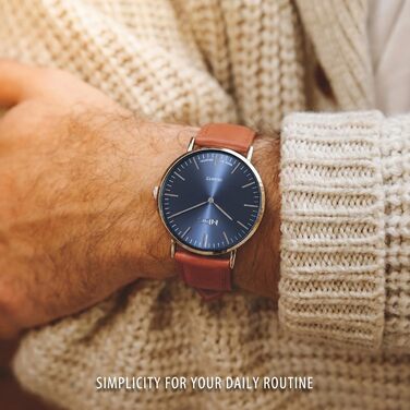 Чоловічий годинник Infantry MDC: мінімалістичний дизайн, кварцовий механізм, шкіряний ремінь, блакитно-сріблястий колір