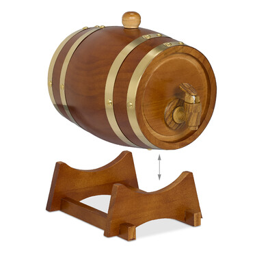 Relaxdays Whisky Barrel Wood 1.25 Liter