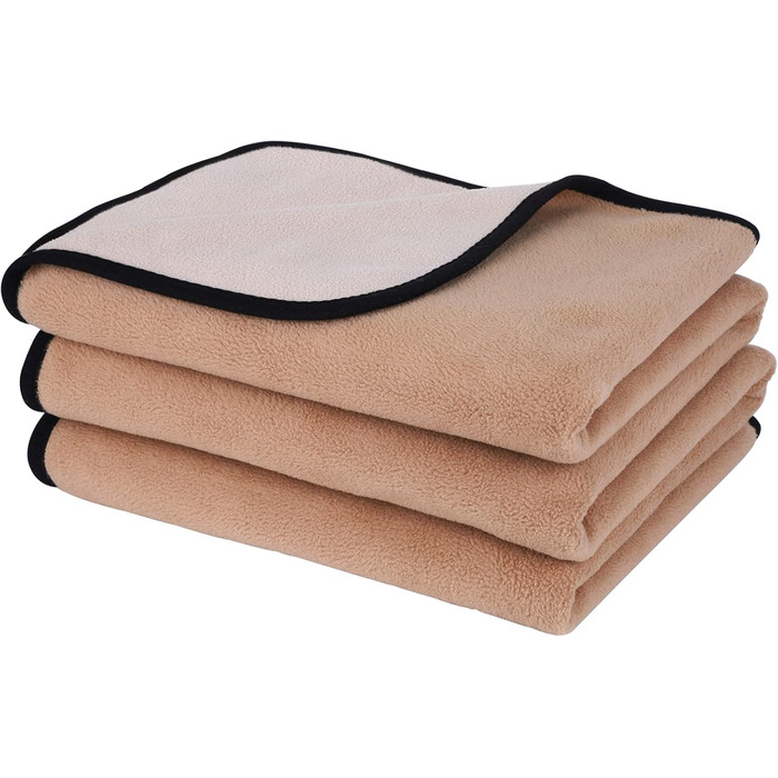 Водонепроникний коврик для собак PETTOM 152x127см, м'який коврик для великих та маленьких собак, захисний коврик для дивану, ліжка, автокрісла, меблів - 30°C, (L, Коричневий верблюда, Large)