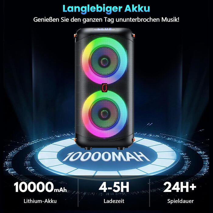 Караоке машина портативна Bluetooth з 2 мікрофонами для дорослих, караоке бокс PA-система з диско-світлом для вечірок, підтримує TF/USB, FM, AUX, T27