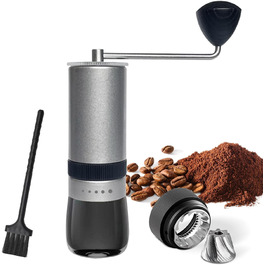 RichLuck Coffee Grinder Manual - Hand Grinder Coffee with 5 Grind Settings from Coarse to Fine - Labor-Saving Stainless Steel Hand Coffee Grinder for Espresso to French Press - Ideal Gift Idea