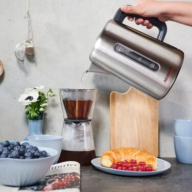 Електричний чайник GASTROBACK #42441 Design Express: нержавіюча сталь, регулювання температури 50-100°C, 3000 Вт, сріблястий, для однієї порції