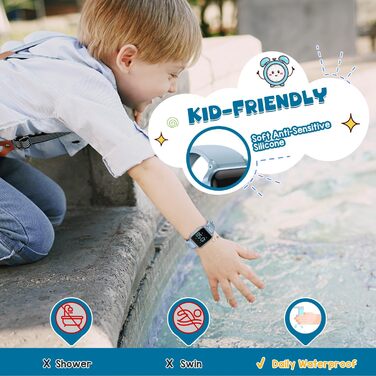 Дитячий розумний годинник для дітей 5-14 років: спорт, крокомір, будильник, Rock Blue