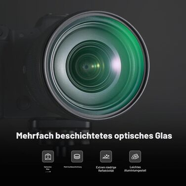 Погібнюючий фільтр NEEWER Black Diffusion 1/4 (67мм) для кінематографічного ефекту туману, ультратонкий м'який фільтр з оптичного скла з нанопокриттям для портретної фотографії