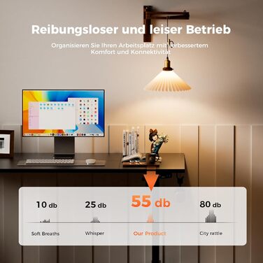 Регульований стіл Agilestic 180x80 см, електричний з пам'яттю, ергономічний, для комп'ютера, чорний