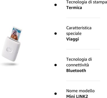 Принтер для смартфона INSTAX Mini Link 2, білий, компактний