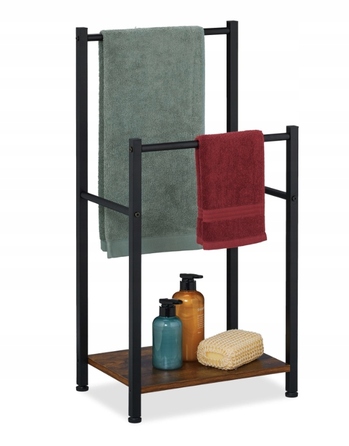 Рушниківець з двома перекладинами та полицею для рушників у ванну кімнату