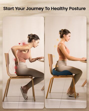 Ортопедична подушка для сидіння ProtoArc - для офісного крісла, автомобіля, інвалідного візка. З піною з пам'яті, рівномірний розподіл тиску, великий розмір, Navy Blue