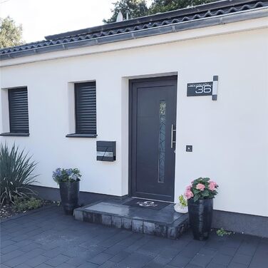 Поштова скринька Metzler персоналізована з гравіюванням, нержавіюча сталь, відділення для газет, замок, вологостійка, антрацит RAL 7016, настінний монтаж 37x37x10.5 см