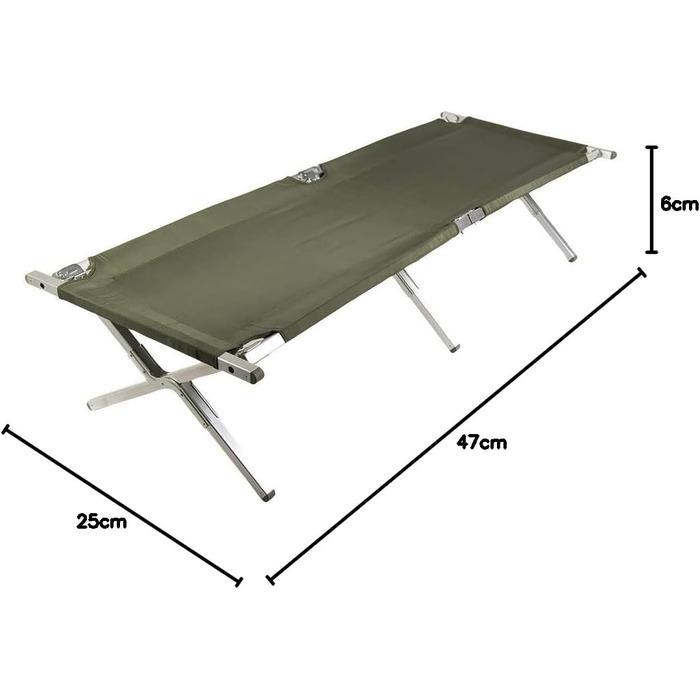 Mil-Tec Unisex - Adult Folding Bed - 1441000 Folding Bed, Black, One Size