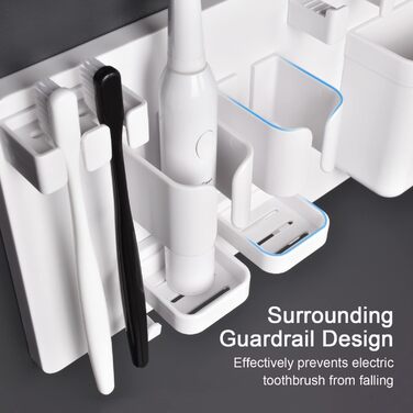 YOHOM Electric Toothbrush Holder for Shower, Wall Mount, Toothbrush Holder, Organizer, Hanging Toothbrush, Toothpaste, Storage Shelf for Bathroom Accessories, Shelf