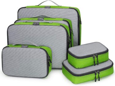 Органайзери для валізи G4Free, набір 6 шт (сітка) - зелений (S+2M+2L+XL) для подорожей