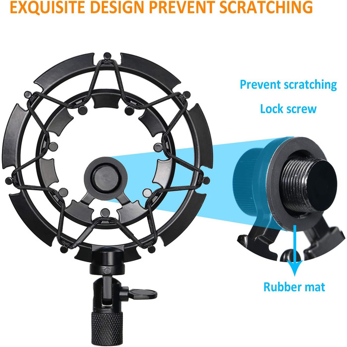 Тримач мікрофона YOUSHARES для Razer Seiren Mini/V3 Mini – професійний кріплення на пружинному тримачі з поп-фільтром, підставка для геймінгу, стрімінгу та подкастингу