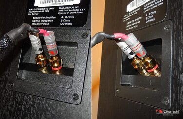 Штекери Nakamichi 24K позолочені бананники 12-18 AWG для акустики, підсилювачів, Hi-Fi, AV-ресиверів, стерео, домашнього кіно, аудіокабелів, 4 шт. (2 пари)