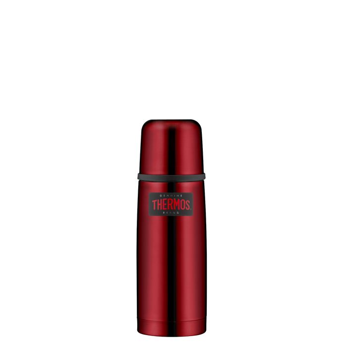 Термос Thermos Light & Compact 350 мл, нержавіюча сталь, для напоїв (червоний глянцевий) — зберігає тепло та холод до 24 годин