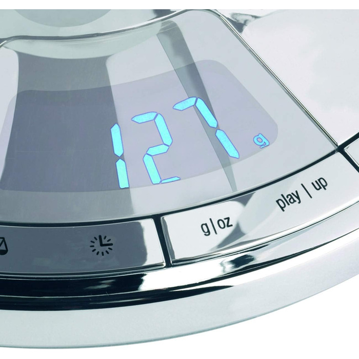 Кухонні ваги Bugatti Uma з таймером та електронним дисплеєм, 3 кг, елегантний дизайн