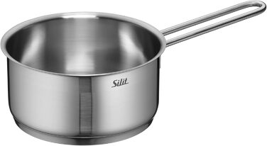 Каструля Silit Achat з нержавіючої сталі 16 см без кришки, 1,4 л, для індукційних плит, без покриття, придатна для духовки