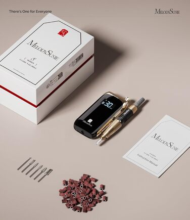 Професійний електричний нейл-дриль MelodySusie для манікюру та педикюру, акумуляторний, бездротовий, чорний