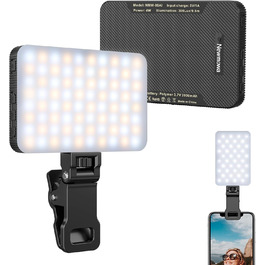 LED-відеолампа Newmowa NMW-80AI для селфі, TikTok, відеоконференцій та макіяжу, з датчиком світла