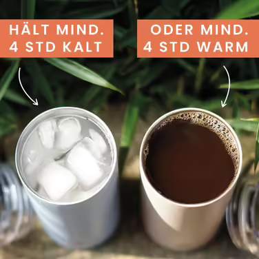 Thermo tumbler 350 or 470ml | Coffee to go cup 100% leak-proof | Keeps warm for at least 4 hours | Coffee to go cup made of recycled stainless steel (Black, 473 ml)