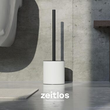 Тойлетний щітка Savega з силікону та нержавіючої сталі - антибактеріальна, з тримачем, захист від бризок