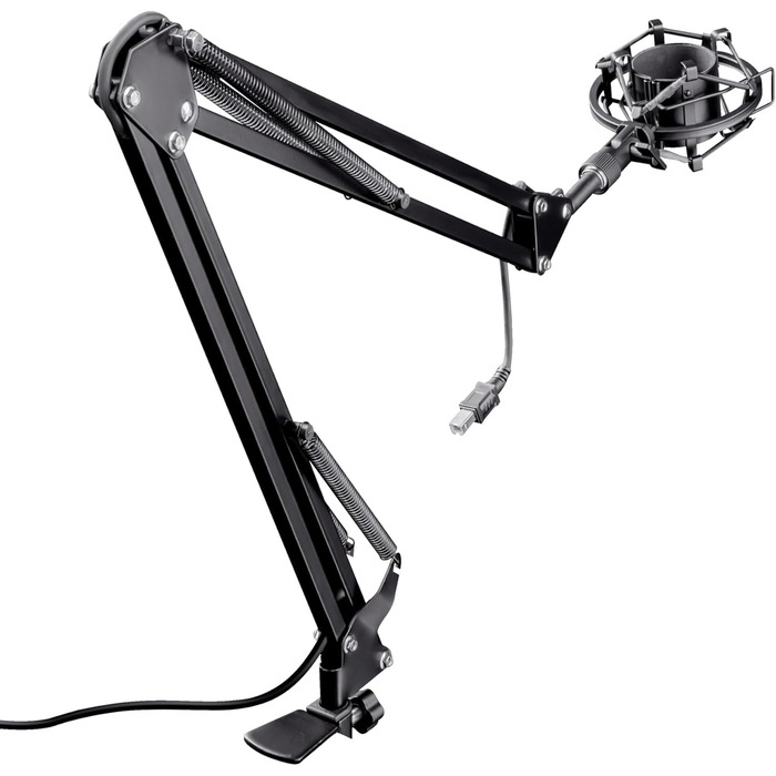 Trust Gaming GXT 253 Emita: мікрофонний кріплення-планка, стійка для мікрофона, регульована, з кабелем 290 см, чорний