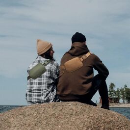 Сумка на пояс Telena для жінок та чоловіків, спортивна та повсякденна, сумка через плече, кросбоді, з регульованим ремінцем, бежева (A-grün)