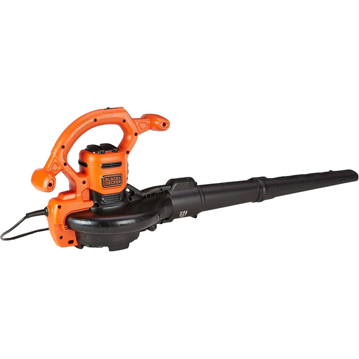 Black+Decker 3-in-1 Electric Leaf Blower / Leaf Vac BEBLV260 (2.600 Watt, with Shredder, high blowing speed of 315 km/h, 40l collection bag and carrying strap, for patios, paths, driveways)