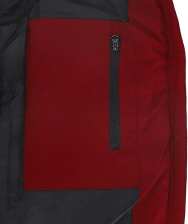 Степлена жилетка Blue Wave Nathalie з відстібаною капюшоном - жіноча жилетка, гранатовий колір, розмір 44