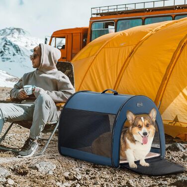 Складана переноска для собак Petfit для маленьких собак та котів, блакитна, M