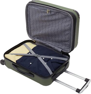 Чемодан валіза Travelers Club Chicago Hardside розширюваний спінер 20' Carry-On, колір Thyme Green