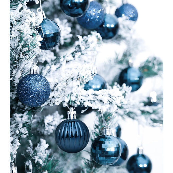 Прикраси для ялинки BLAZOR, 36 шт. 4см/6см, пластикові кулі, червоні, золоті, сині, срібні