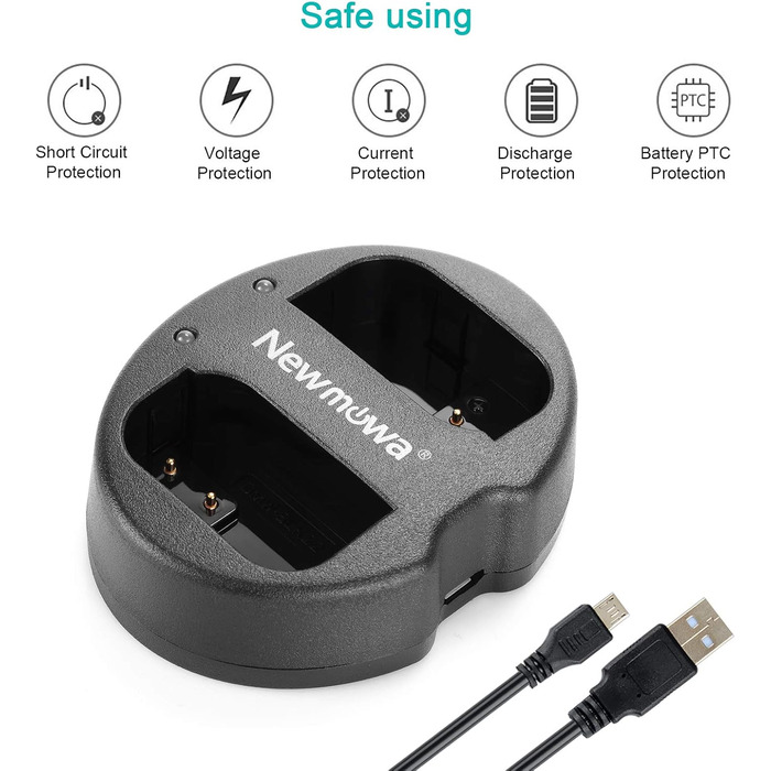 Запасний акумулятор Newmowa DMW-BLK22 (2 шт) + USB зарядний пристрій для Panasonic Lumix DC-S5